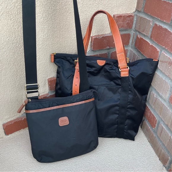 BRIC’S 🇮🇹 Travel Bag Bundle Shoppper and Envelop Crossbody in Black - Picture 2 of 11